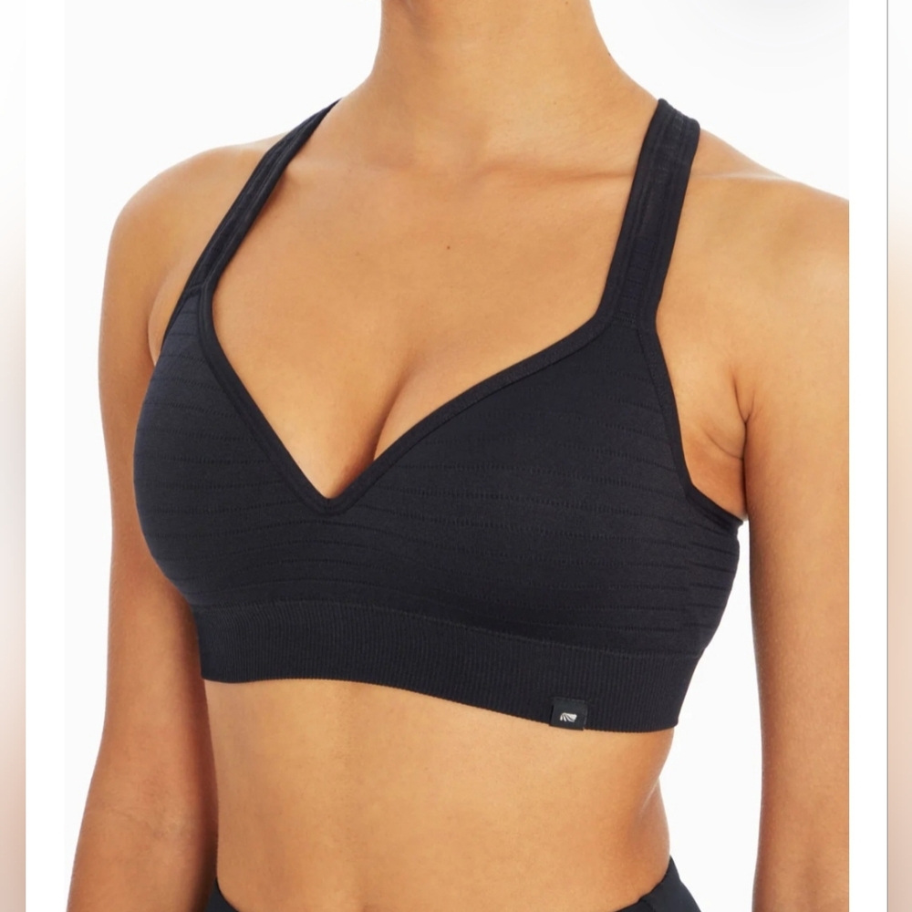 Marika Black Seamless Sports Bra In Size XXL Machine Washable New With Tags